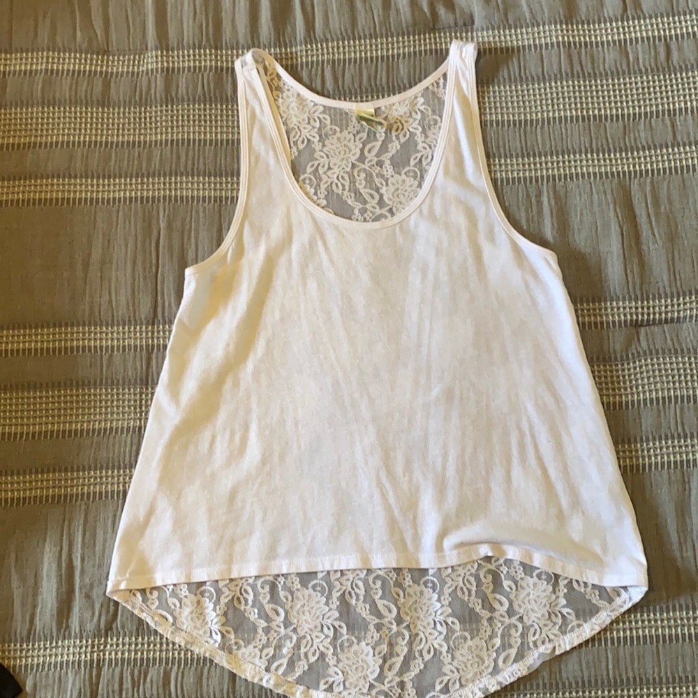 White tank lace back
